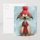 Cartes Pour Fêtes Annuelles Scruffy Dog Christmas (Devant / Derrière)