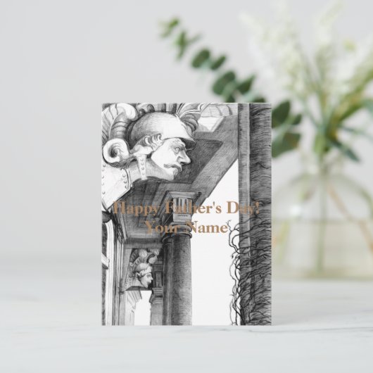 Cartes Pour Fêtes Annuelles Sculpture du château Crayon Art (Debout devant)