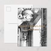 Cartes Pour Fêtes Annuelles Sculpture du château Crayon Art (Devant / Derrière)