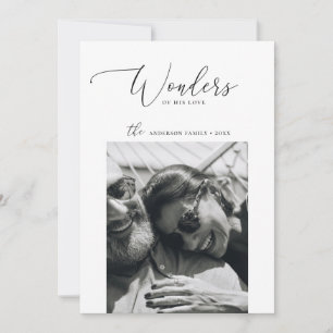 Cartes Pour Fêtes Annuelles Se demande de son amour. Noir blanc