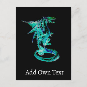 Cartes Pour Fêtes Annuelles Sea Blue Dragon