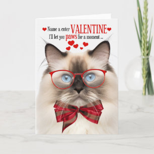 Cartes Pour Fêtes Annuelles Seal Point Ragdoll Chat Valentine Feline Humour