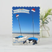 Cartes Pour Fêtes Annuelles SEAS 'n Salutations de Hilton Head Island Coastal (Debout devant)