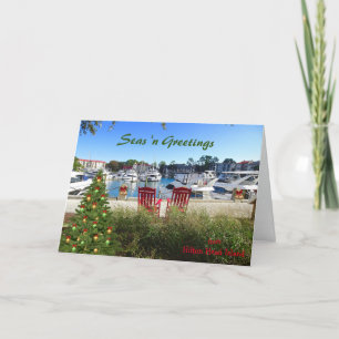 Cartes Pour Fêtes Annuelles Seas n Salutations de Hilton Head SC Harbour Town
