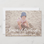 Cartes Pour Fêtes Annuelles Seas & salutations Photo Noël Parties scintillant  (Devant)