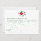 Cartes Pour Fêtes Annuelles SEASONS GREETINGS Business CUSTOM PHOTO (Dos)