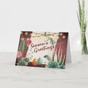 Cartes Pour Fêtes Annuelles Season's Greetings Cacti and Succulents Christmas