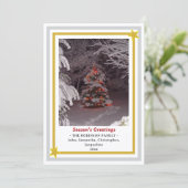 Cartes Pour Fêtes Annuelles Season's Greetings Christmas Tree INSERT PHOTO (Debout devant)