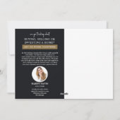 Cartes Pour Fêtes Annuelles Season's Greetings Real Estate Christmas Postcard (Dos)