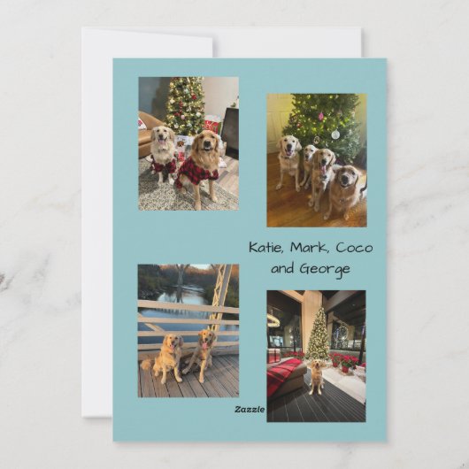 Cartes Pour Fêtes Annuelles Seasons Greetings Snowflake Photo Card (Dos)