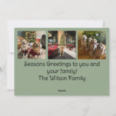 Cartes Pour Fêtes Annuelles Seasons Greetings Wreath Photo Card (Dos)