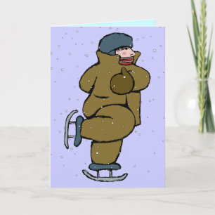 Cartes Pour Fêtes Annuelles "Seasons Wishes - Skater"