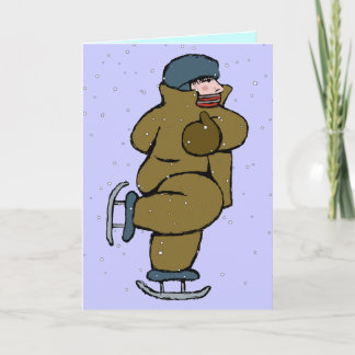 Cartes Pour Fêtes Annuelles "Seasons Wishes - Skater"