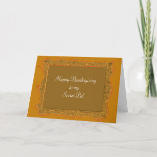Cartes Pour Fêtes Annuelles Secret Pal Thanksgiving