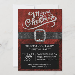 Cartes Pour Fêtes Annuelles Secret Père Noël Belt échange cadeau Noël