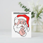 Cartes Pour Fêtes Annuelles Secret Père Noël Sssshhh ! ! (Debout devant)