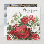 Cartes Pour Fêtes Annuelles Séjour Chaud - Fleurs de vacances (Devant / Derrière)