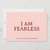 Cartes Pour Fêtes Annuelles Self-Love Card, Inspirational & Fearless Card (Devant)