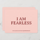 Cartes Pour Fêtes Annuelles Self-Love Card, Inspirational & Fearless Card (Devant / Derrière)