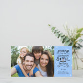 Cartes Pour Fêtes Annuelles sELFie salutations, neige sur bleu changeable (Debout devant)