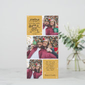 Cartes Pour Fêtes Annuelles sELFie Salutations, Or Changeable, 3 Photos (Debout devant)