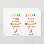 Cartes Pour Fêtes Annuelles Semaine d'appréciation des enseignants - Mini Card (Devant / Derrière)