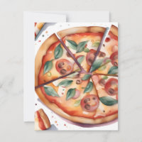 Semaine nationale de la pizza A - Aquarelles