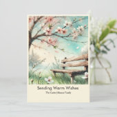 Cartes Pour Fêtes Annuelles Sending Warm Wishes (Debout devant)