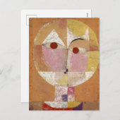 Cartes Pour Fêtes Annuelles Senecio, Bientôt vieilli par Paul Klee (Devant / Derrière)