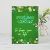 Cartes Pour Fêtes Annuelles Sentiment Rétro Chanceux St Patrick's Day (Debout devant)