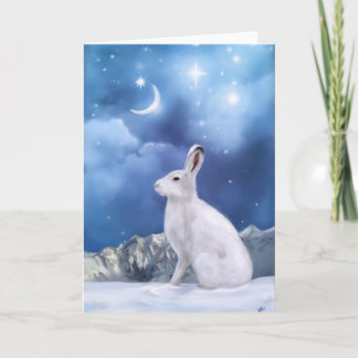 Cartes Pour Fêtes Annuelles Sentinelle éclairée par la lune