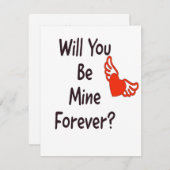 Cartes Pour Fêtes Annuelles Seras-Tu À Moi Pour Toujours ? (Devant / Derrière)