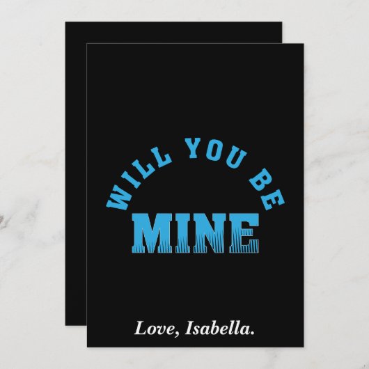 Cartes Pour Fêtes Annuelles Seras-Tu Mon Valentin (Devant / Derrière)