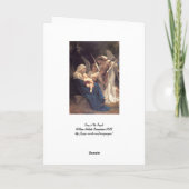 Cartes Pour Fêtes Annuelles Sérénade des Anges (Dos)