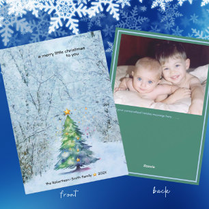 Cartes Pour Fêtes Annuelles Serene Christmas Tree photo personnalisée