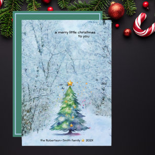 Cartes Pour Fêtes Annuelles Sérénissime Arbre de Noël-Un Joyeux Petit Noël