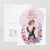 Cartes Pour Fêtes Annuelles Serez-Vous Ma Femme D'Accueil Florale ? (Devant / Derrière)