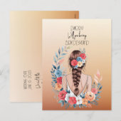 Cartes Pour Fêtes Annuelles Serez-Vous Ma Femme D'Accueil Florale ? (Devant / Derrière)