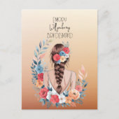 Cartes Pour Fêtes Annuelles Serez-Vous Ma Femme D'Accueil Florale ? (Devant)