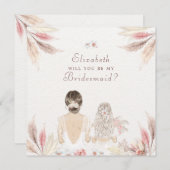 Cartes Pour Fêtes Annuelles Serez-Vous Ma Proposition De Fille De Fleurs D'Épo (Devant / Derrière)