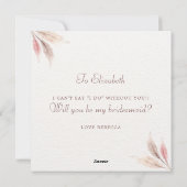 Cartes Pour Fêtes Annuelles Serez-Vous Ma Proposition De Fille De Fleurs D'Épo (Dos)