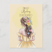 Cartes Pour Fêtes Annuelles Serez-Vous Notre Femme D'Accueil Floral (Devant)