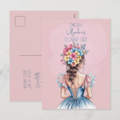 Cartes Pour Fêtes Annuelles Serez-Vous Notre Fille Fleur Floral (Devant / Derrière)