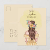 Cartes Pour Fêtes Annuelles Serez-Vous Notre Fille Fleur Floral (Devant / Derrière)
