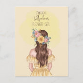 Cartes Pour Fêtes Annuelles Serez-Vous Notre Fille Fleur Floral (Devant)