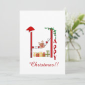 Cartes Pour Fêtes Annuelles Série de Noël 08 (Debout devant)