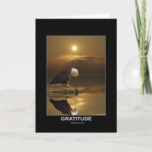 Cartes Pour Fêtes Annuelles Série GRATITUDE D'Aigle (Devant)