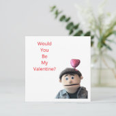 Cartes Pour Fêtes Annuelles Seriez-vous mon Valentin ? (Debout devant)