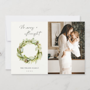 Cartes Pour Fêtes Annuelles Serre d'hiver feuillu Joyeux et brillant Photo de