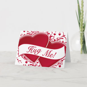Cartes Pour Fêtes Annuelles Serre Moi ! Cœurs Rouges